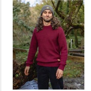 Offshore Recycled Knitted Jumper - Windsor Wine - M